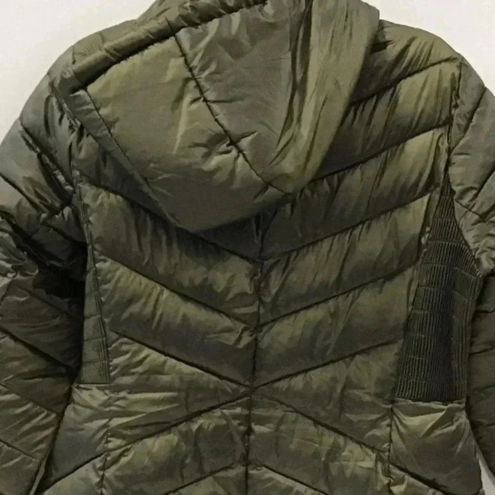 Lane Bryant Olive Quilted Puffer 3/4 Jacket Women’s‎ 10/12